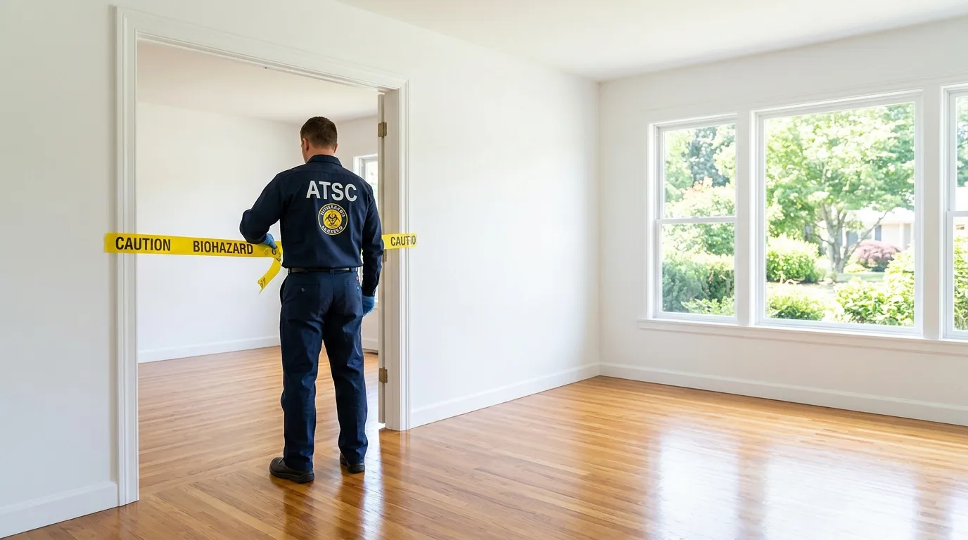 Certified biohazard cleanup crew performing Trauma Scene Cleanup in Frankfort Square